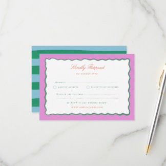 Encanto Coquette RSVP de boda pintado a mano