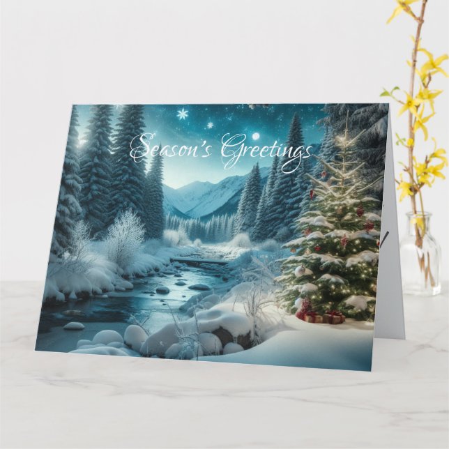 Encanto de festividad intemporal: Vieja tarjeta na (flor amarilla)