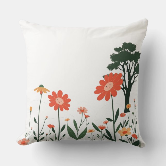 Encanto de Jardín – Almohada Botánica Colorida (Anverso)