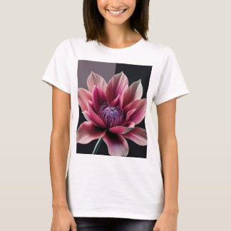 "Encanto de la flor: Camiseta de mujeres con luz f