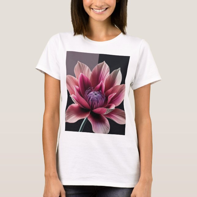 "Encanto de la flor: Camiseta de mujeres con luz f (Anverso)