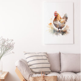 Encanto de los campos de cultivo: arte de pollo ac