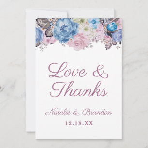 Encanto Parisino Azul y Rosa Amor y Agradecimiento