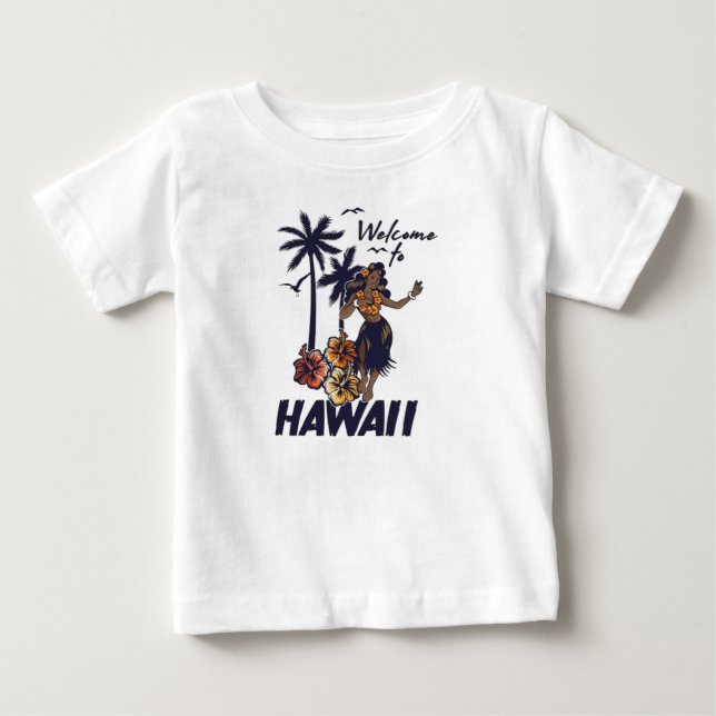 Encanto tropical: Bebés Camisetas hawaianos para t (Anverso)