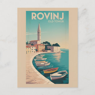 Encanto Vintage: Antigua Torre de Rovinj Tarjeta P