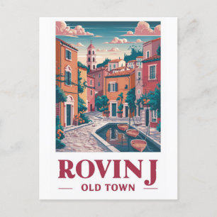 Encanto Vintage: Antigua Torre de Rovinj Tarjeta P