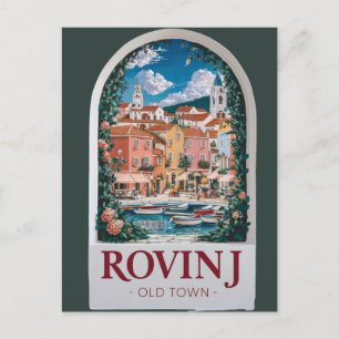 Encanto Vintage: Antigua Torre de Rovinj Tarjeta P