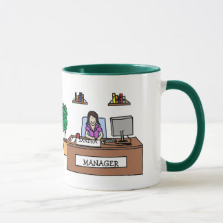 Encargado - taza personalizada del dibujo animado
