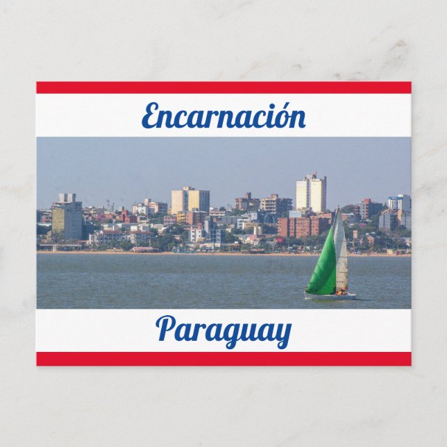 Encarnación, postal Paraguay (Anverso)