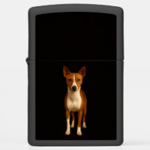 Encendedor Zippo con perro Basenji elegante