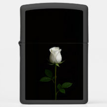 Encendedor Zippo con Rosa Blanca Pura