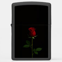 Encendedor Zippo con Rosa Roja Terciopelo