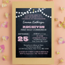 Encendedores de Chalkboard Invitación rosa de la p