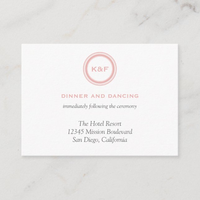 Encendido de recepción de bodas con iniciales colo (Anverso)