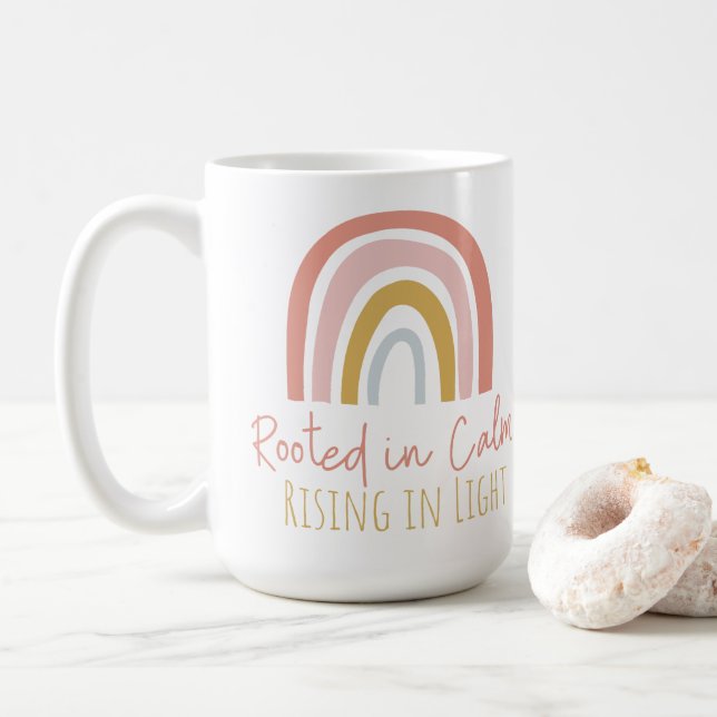 Encendido en la calma, subiendo en una taza Inspir (Con donut)