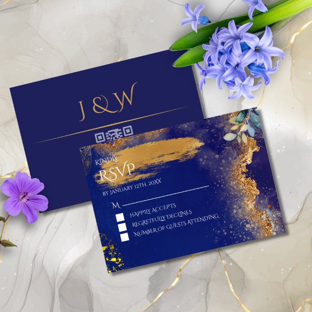 Enchanted Gothic Floral Wedding RSVP Card (Subido por el creador)