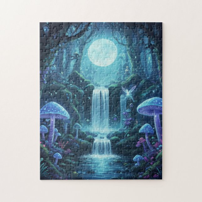 Enchanted Waterfall Magic Forest Fantasy Puzzle (Vertical)