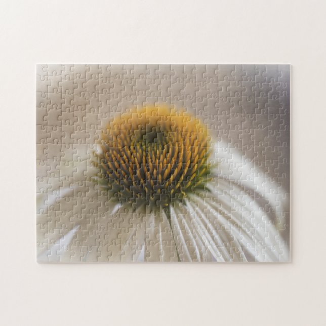 Enchanting White Swan Echinacea Puzzle (Horizontal)