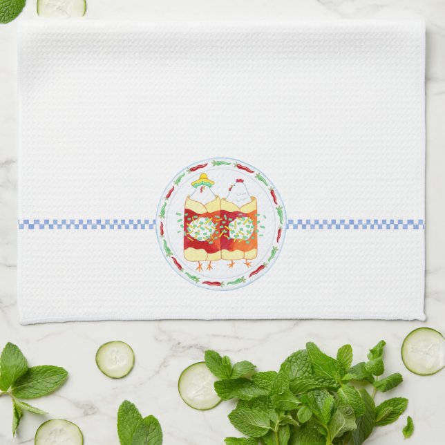 Enchilada de pollo - Toalla de cocina (Doblado)