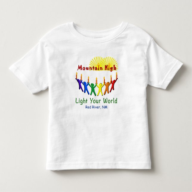 Encienda camiseta del niño de la montaña del mundo (Anverso)