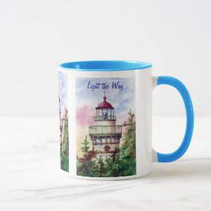 Encienda la taza del faro de la manera