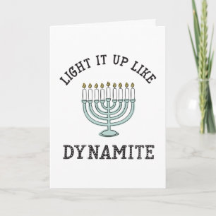 Enciende como tarjeta dinamita Hanukkah