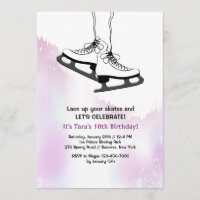 Enciende la invitación a tus patines (blanco)