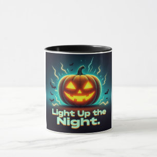 Enciende la taza de calabaza de Halloween de la no
