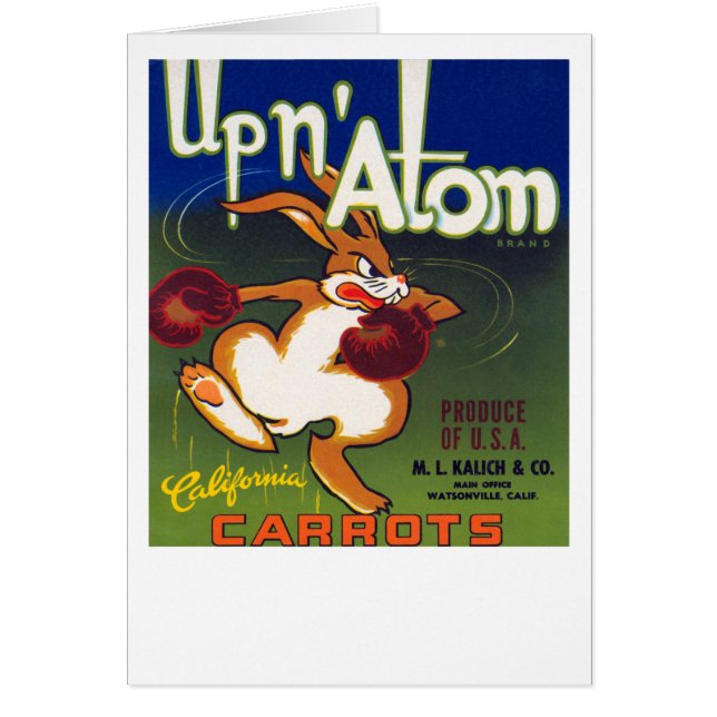 Encima de las zanahorias de California del átomo (Frente)
