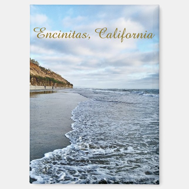 Encinitas California - Imán de Playa (Anverso)