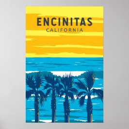 Encinitas California Viaje Arte Vintage