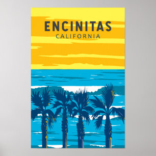 Encinitas California Viaje Arte Vintage