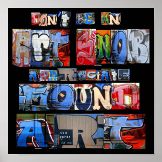 Encontrado Poster de graffiti de arte