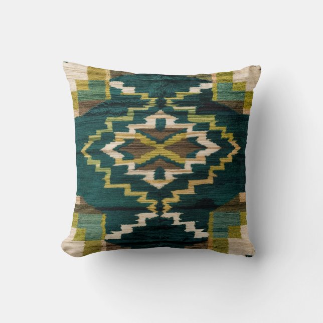 Encontrar almohadas verdes de Kilim cerca de mí: E (Anverso)