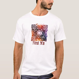 Encontrarme código QR camiseta básica masculina