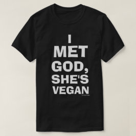 Encontré a dios, ella soy camisa del vegano (el