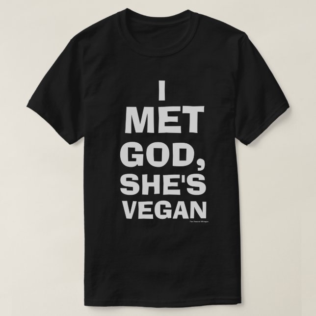Encontré a dios, ella soy camisa del vegano (el (Diseño del anverso)