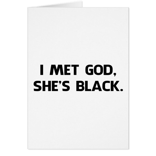 Encontré a dios y ella es negra (Frente)
