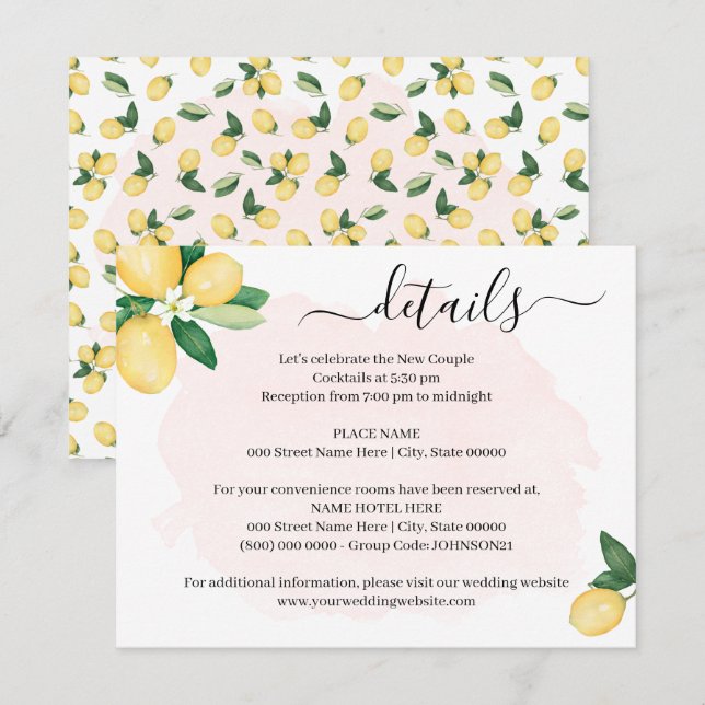 Encontró su tarjeta de inserción de Squeeze Lemons (Anverso / Reverso)