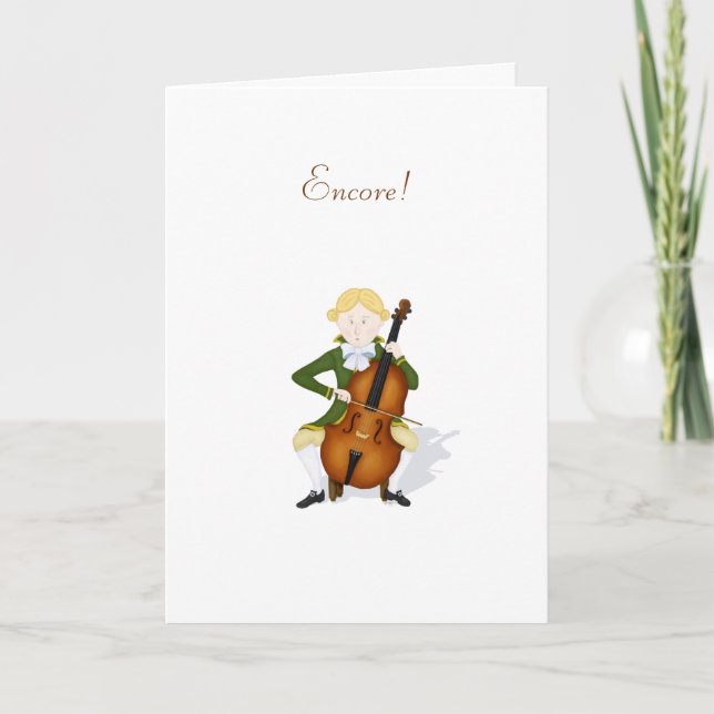 "¡Encore!" Cello Player Cute Music Performance (Anverso)