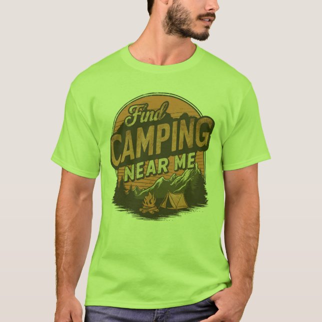 Encuentra Camping A Mi Alrededor — Camiseta Al Air (Anverso)