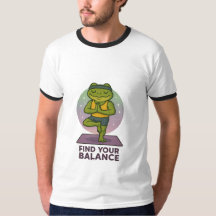 Encuentra tu equilibrio - Camiseta de rana de yoga