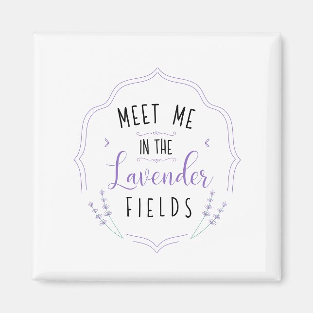 Encuéntrame en el imán de los campos de lavanda (Frente)