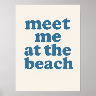 Encuentrame En La Playa Póster De Casa De Verano E