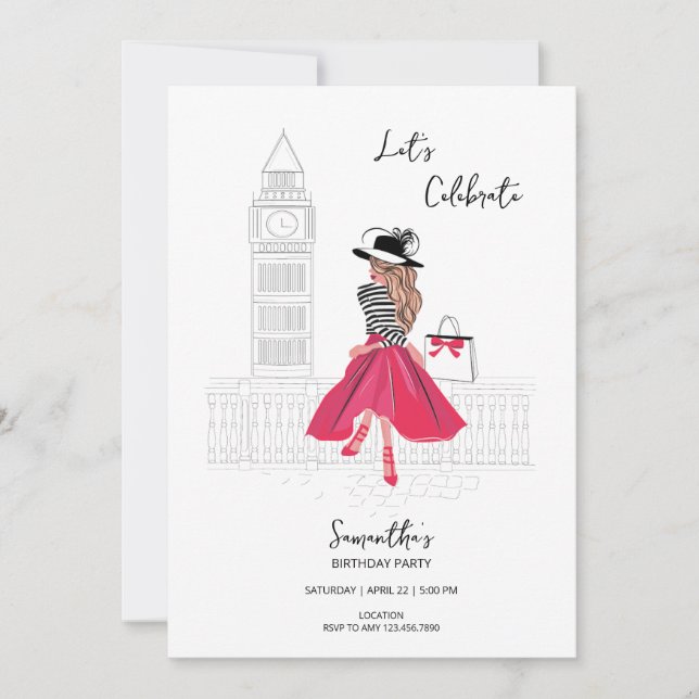 Encuentrame en Londres – Invitación a la Fiesta de (Anverso)