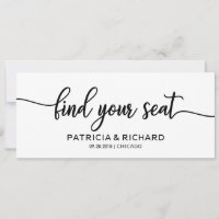 Encuentre su Asiento Tarjeta de Título del Plano d