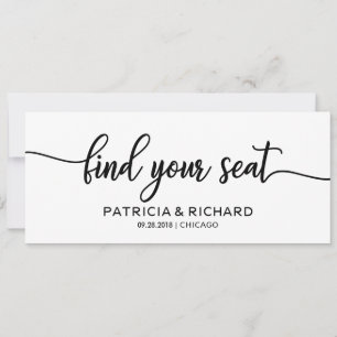 Encuentre su Asiento Tarjeta de Título del Plano d