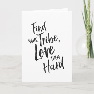 Encuentre su tribu - tarjeta de felicitación