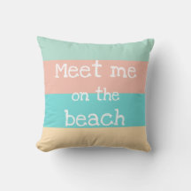 Encuéntrenme en el Cojín decorativo rayado retro d