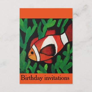 Encuentro de invitaciones de cumpleaños Nemo para 